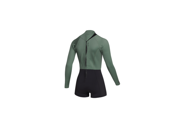 Lunar Shorty verde, traje corto de neopreno con excelente ajuste, perfecto para surf y kitesurf, compra online o en tienda en Castelldefels.
