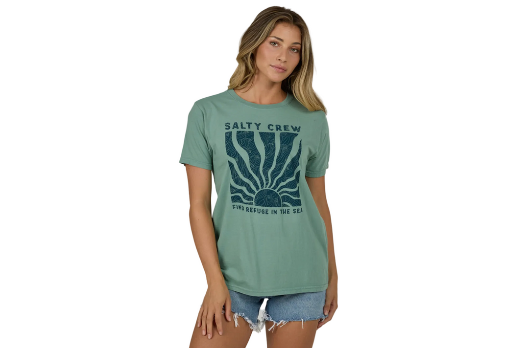 Salty Crew Tee Perfect Set in sage