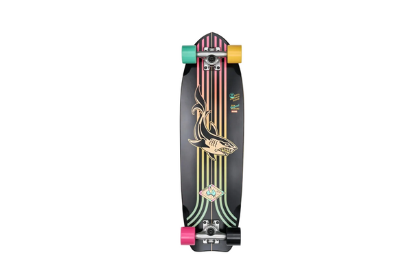Globe skateboard with a shark design